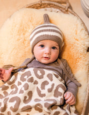 Babydeken LEO beige / crèmewit