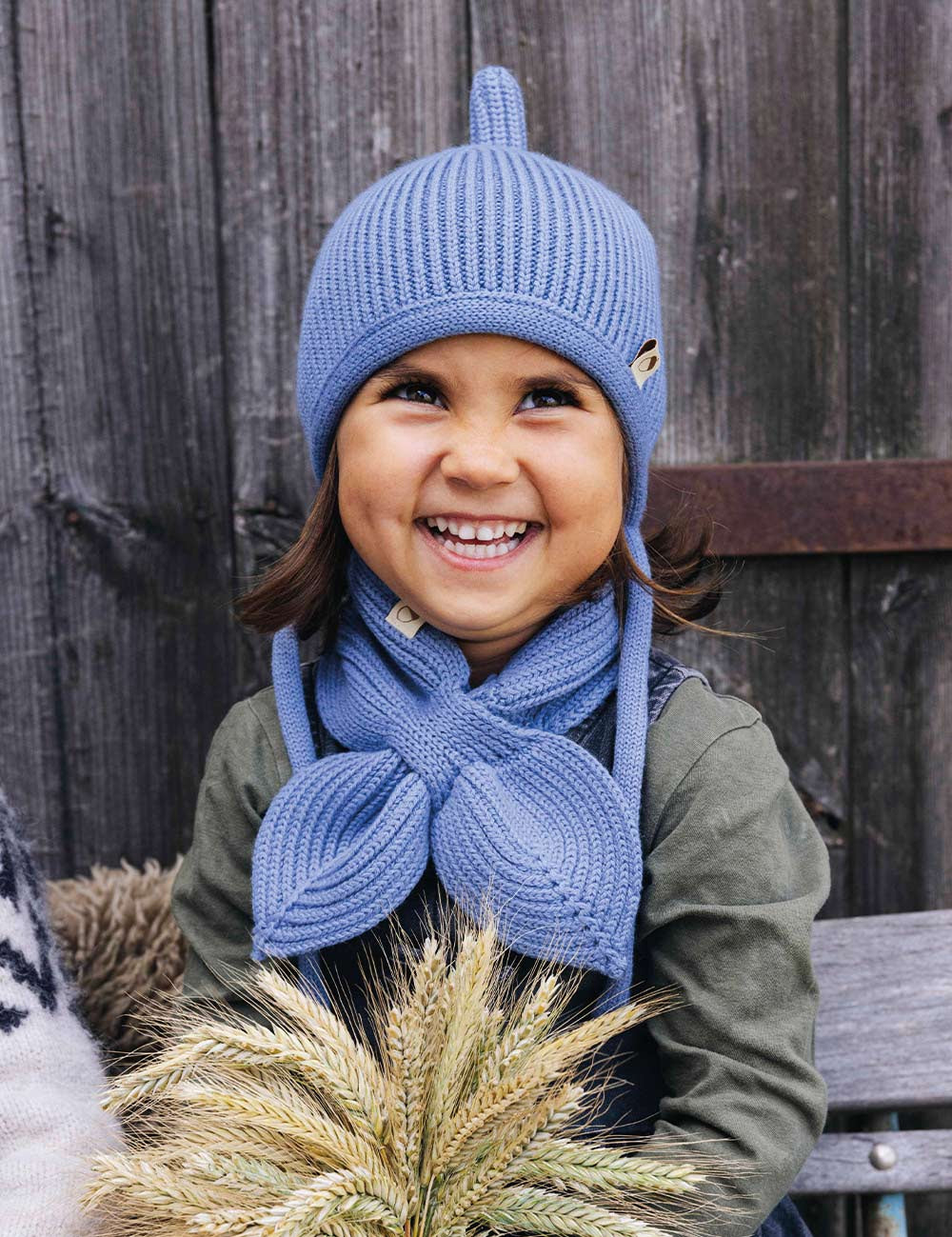 Children's hat PINNI light blue