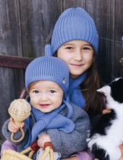 Children's hat PINNI light blue