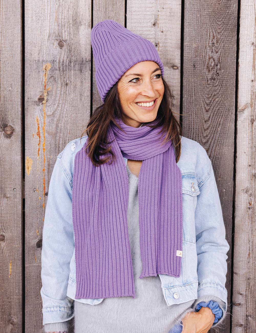 Beanie lila für Erwachsene