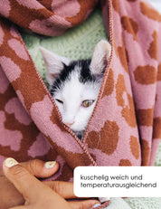 Kinderschal LEO rosa/braun