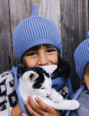 Children's hat PINNI light blue