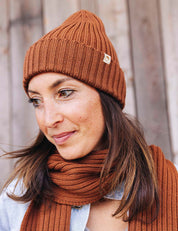 Beanie braun für Erwachsene