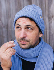 Beanie hellblau für Erwachsene