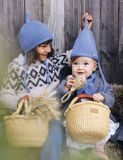 Children's hat PINNI light blue