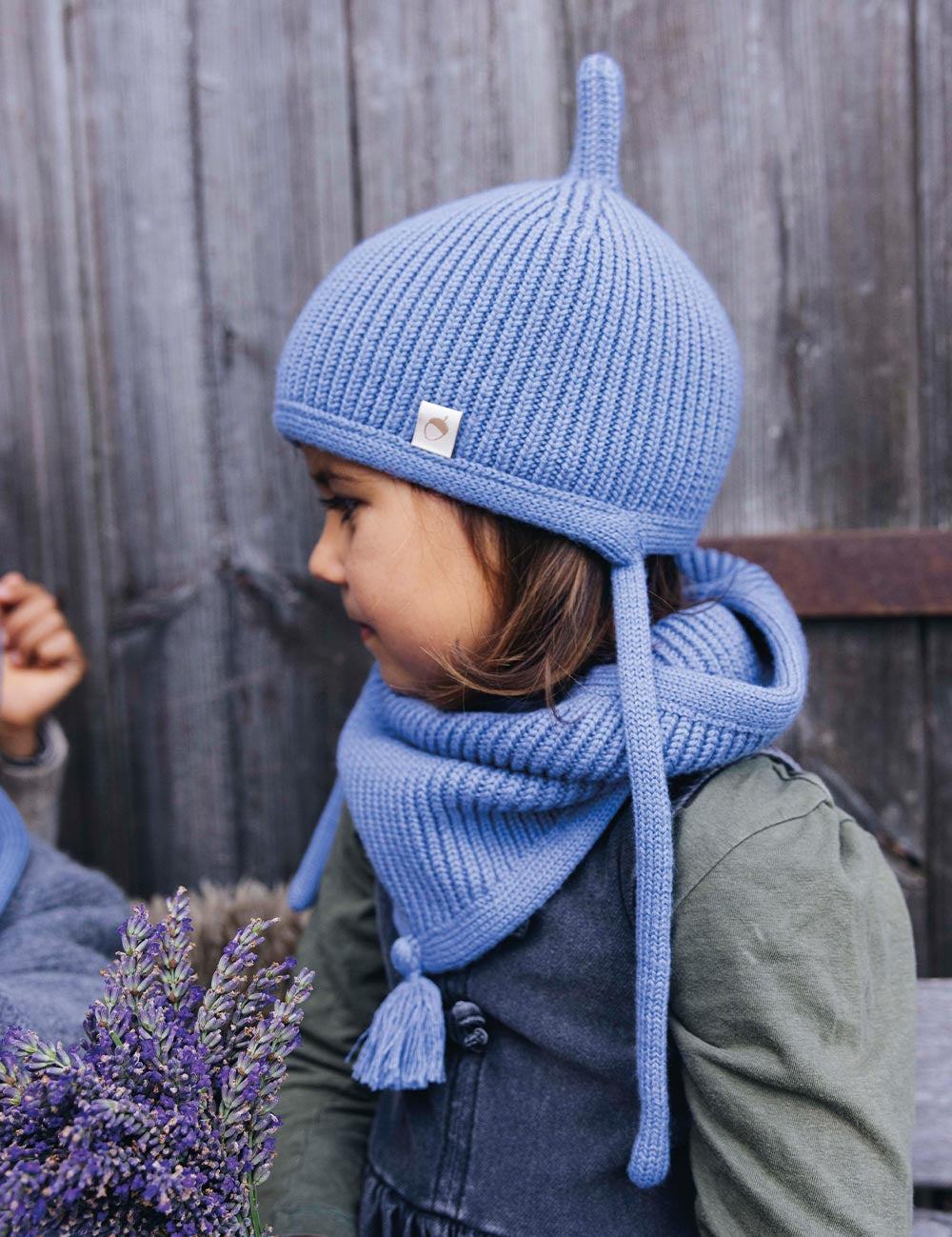 Children's hat PINNI light blue