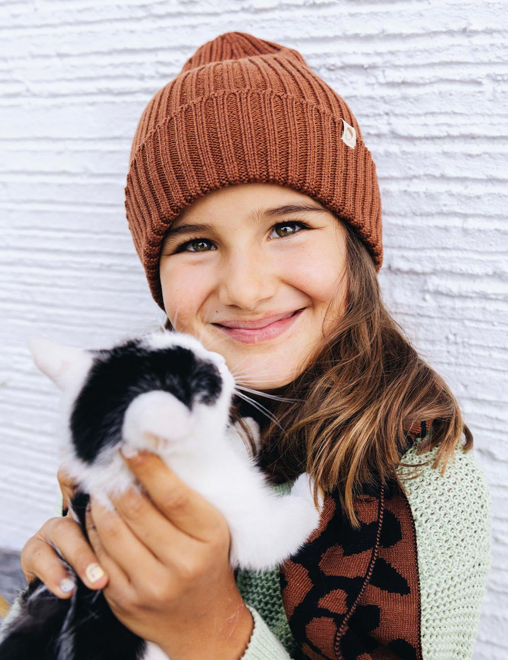 Gorro para niños marrón