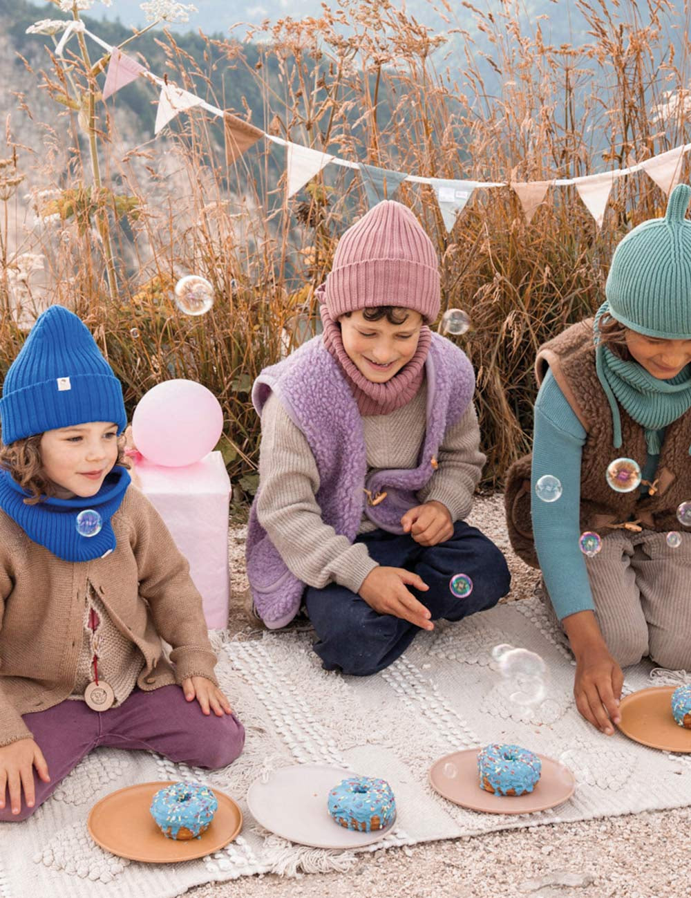 Gorro para niños rosa