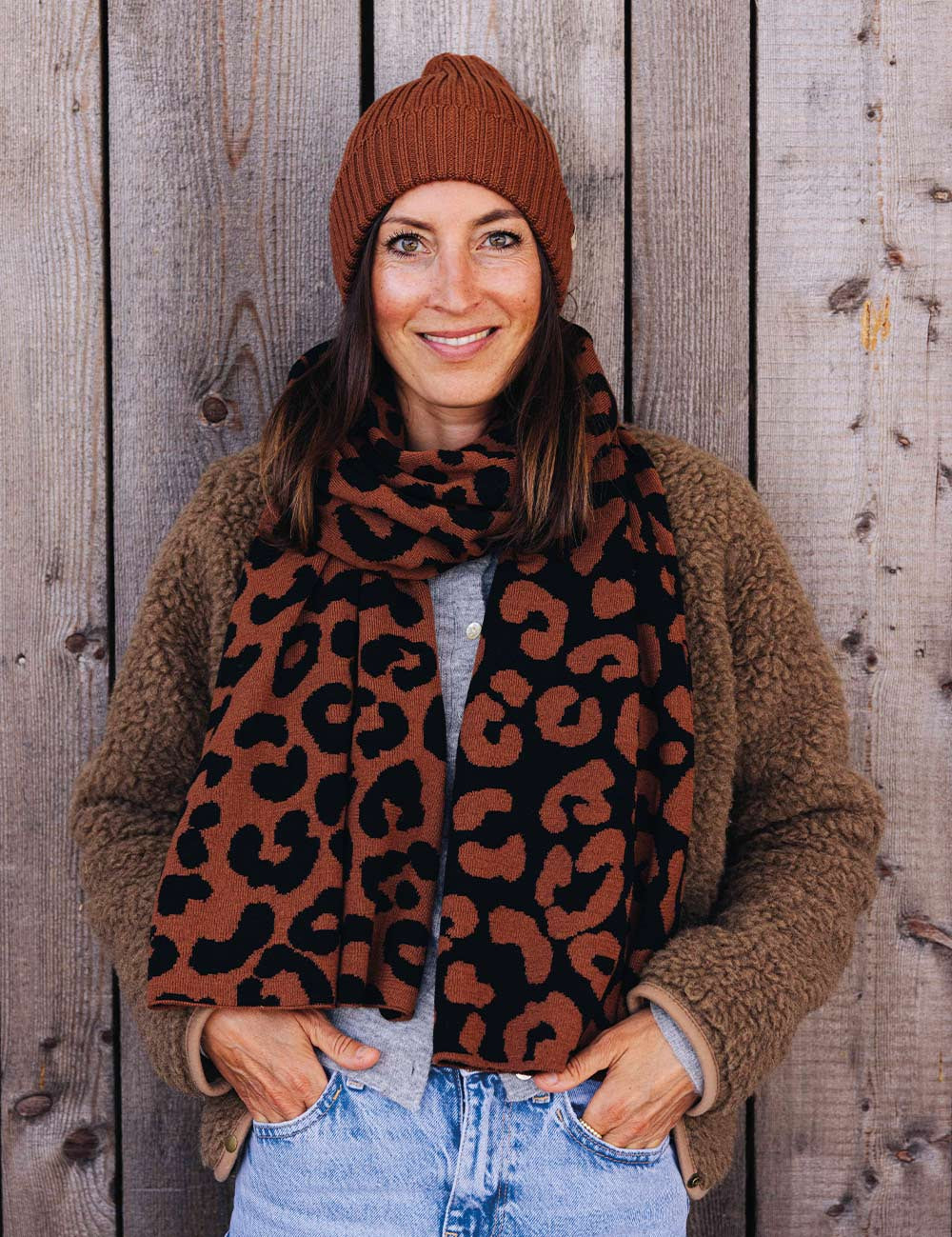 Gorro para niños marrón