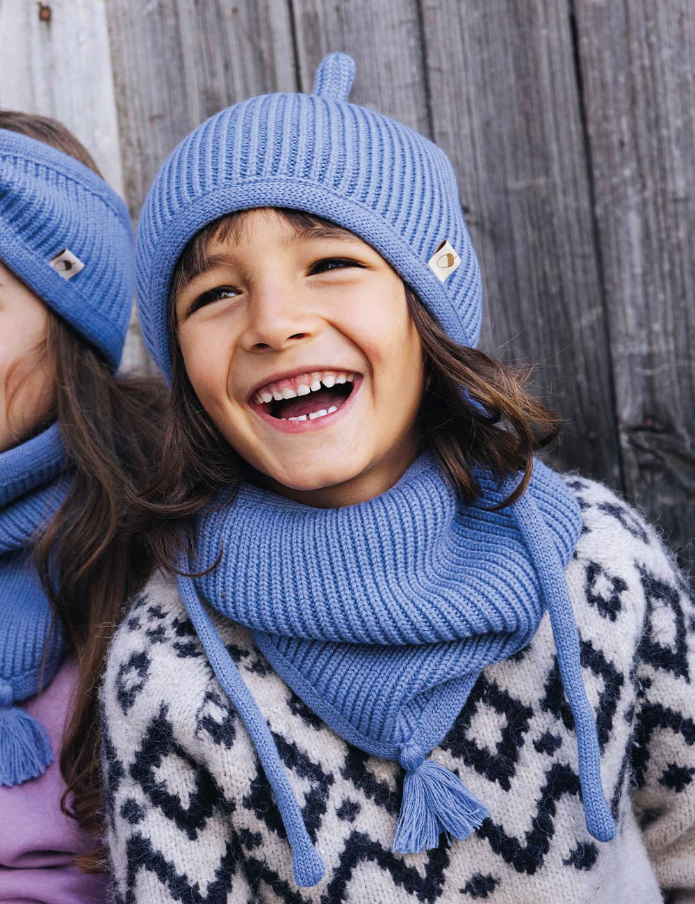 Children's hat PINNI light blue