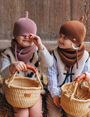 Sciarpa tubolare per bambini LOOPI marrone