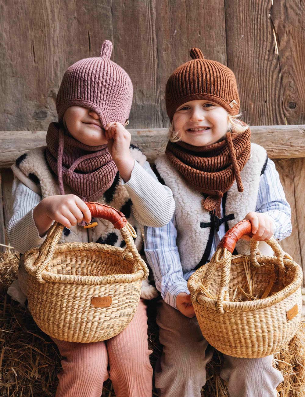 Sciarpa tubolare per bambini LOOPI marrone