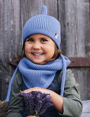 Children's hat PINNI light blue