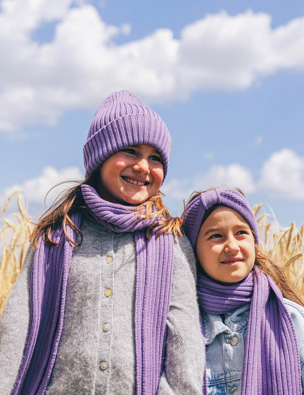 Kinder Beanie lila