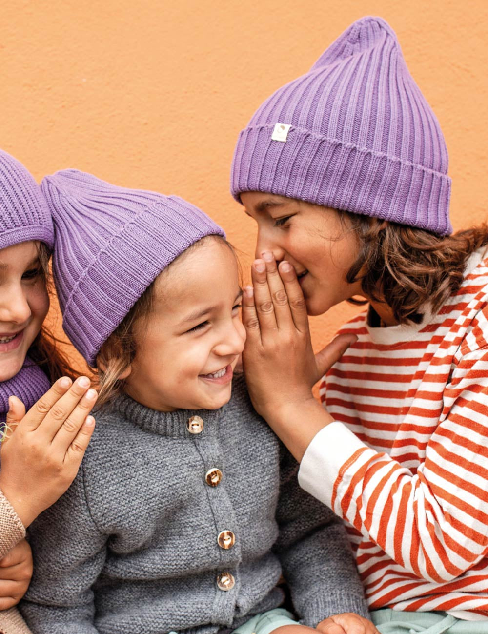 Kinder Beanie lila