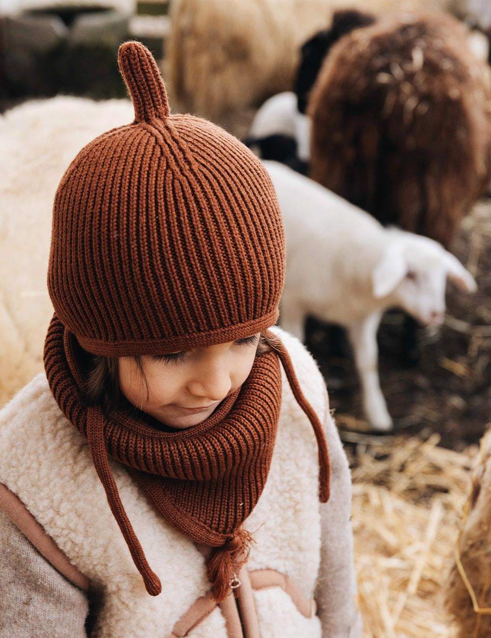 Sciarpa tubolare per bambini LOOPI marrone