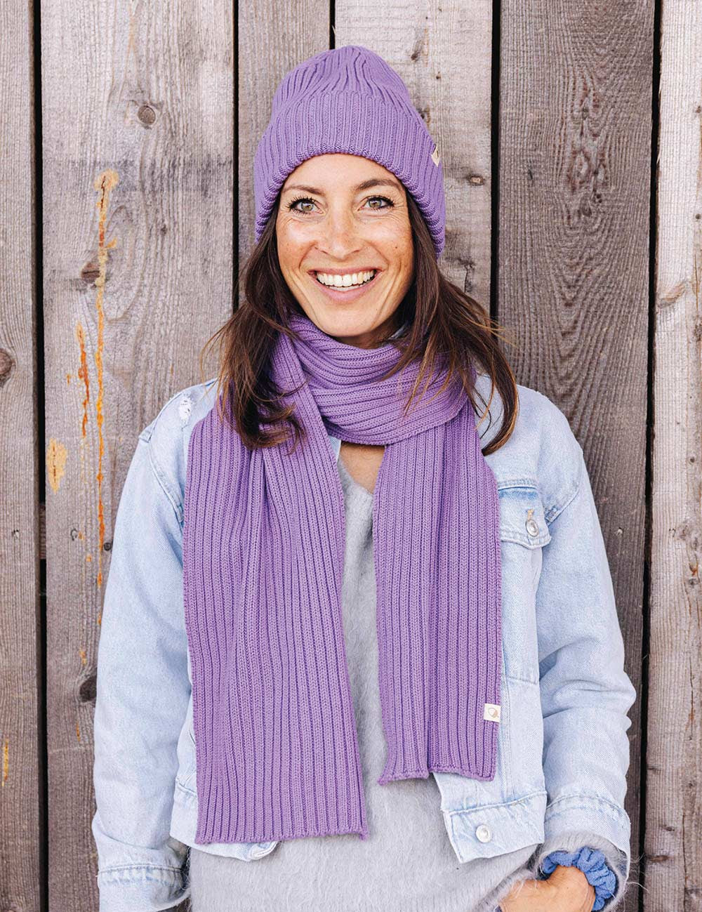 Kinder Beanie lila