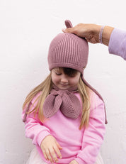 Sciarpa con fiocco per bambini rosa