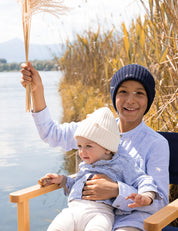 Kinder Beanie cremeweiss