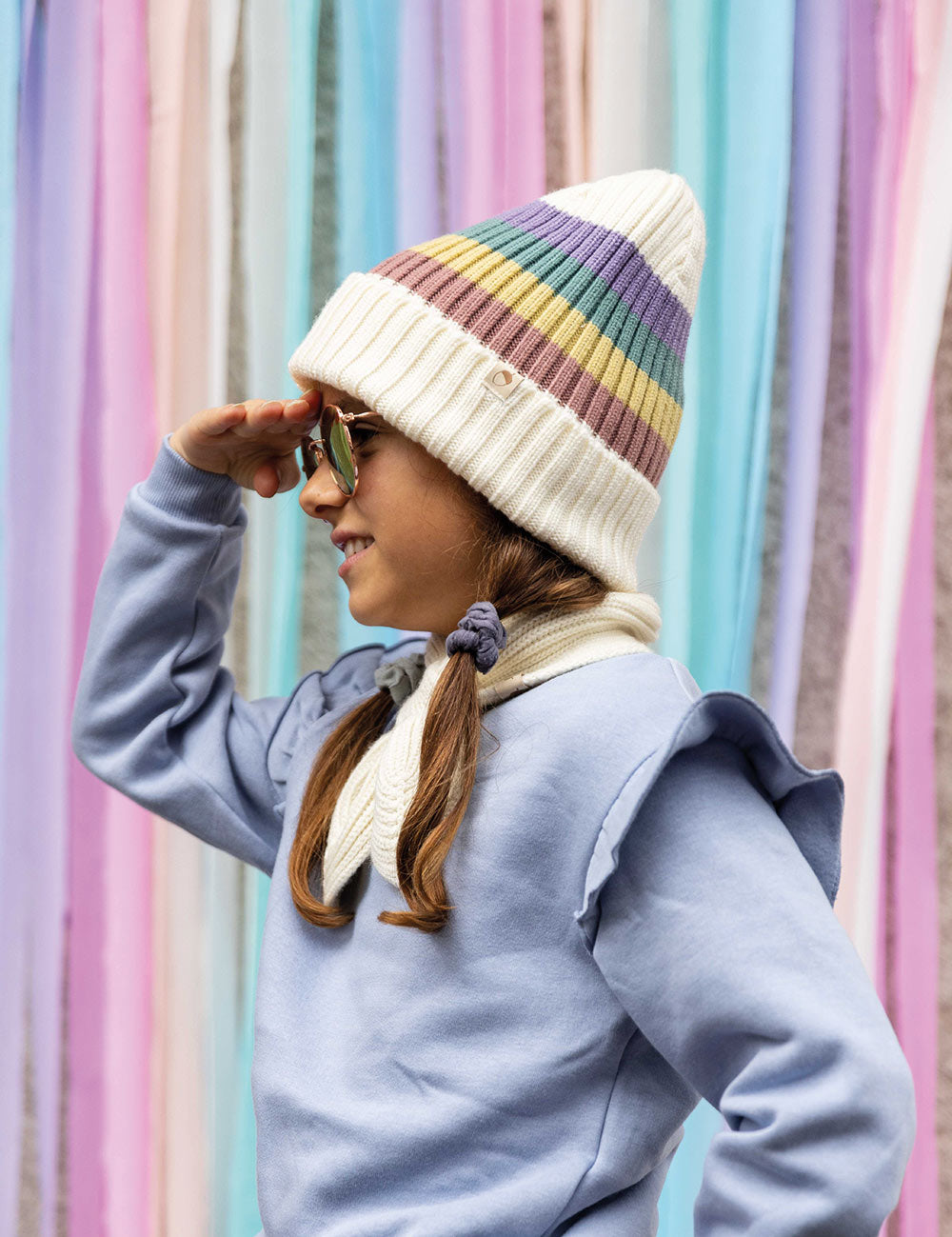 Kinder Beanie Regenbogen