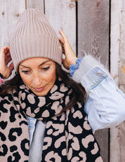 Beanie beige til voksne
