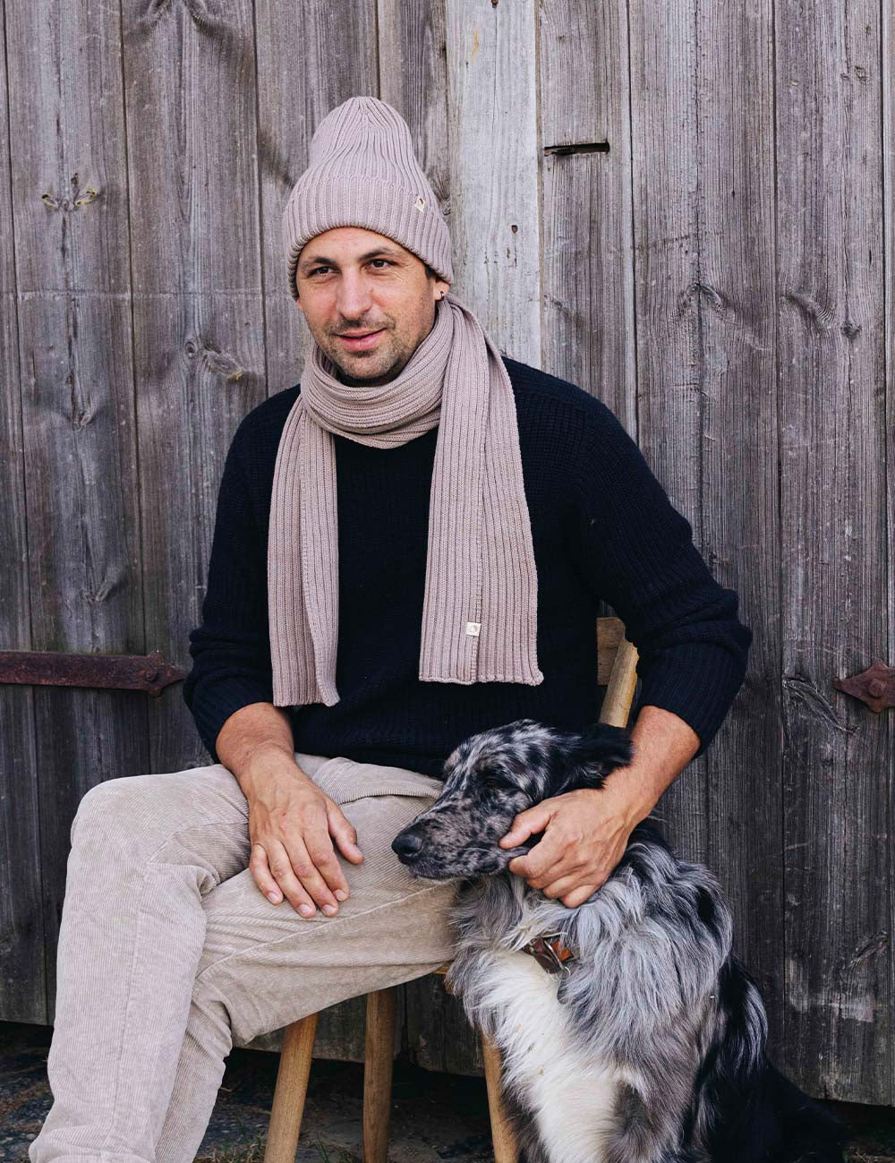 Beanie beige til voksne