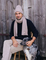 Beanie beige til voksne