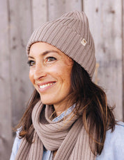 Beanie beige til voksne