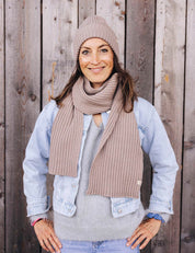 Beanie beige til voksne