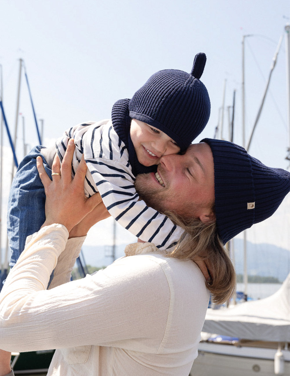 Kinder Beanie dunkelblau