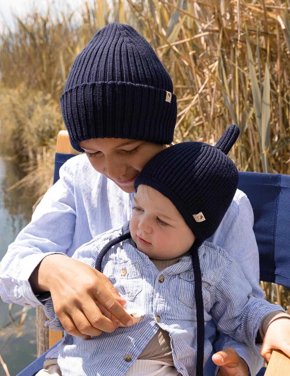 Kinder Beanie dunkelblau