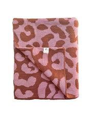 Babydecke LEO rosa / braun