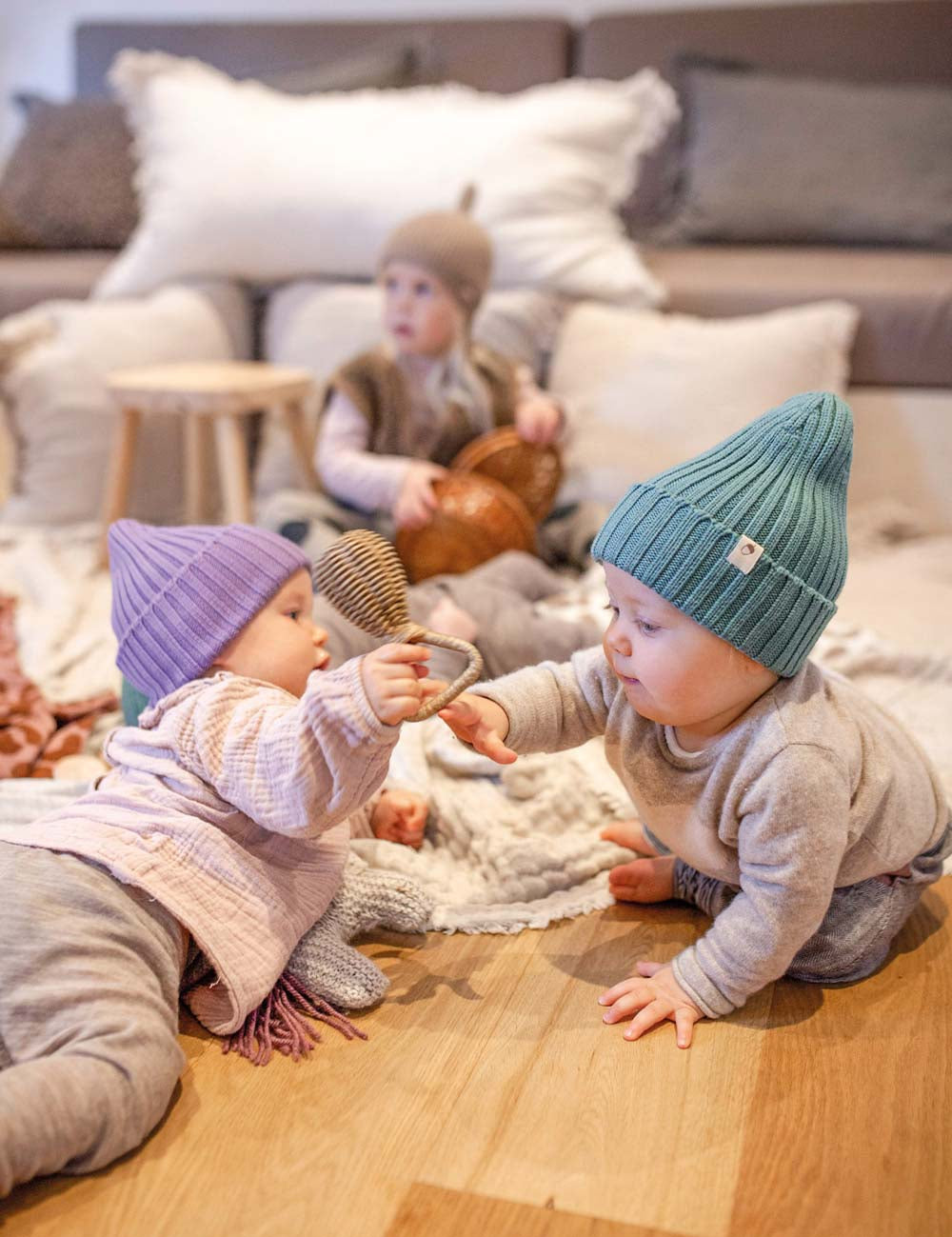 Kinder Beanie lila