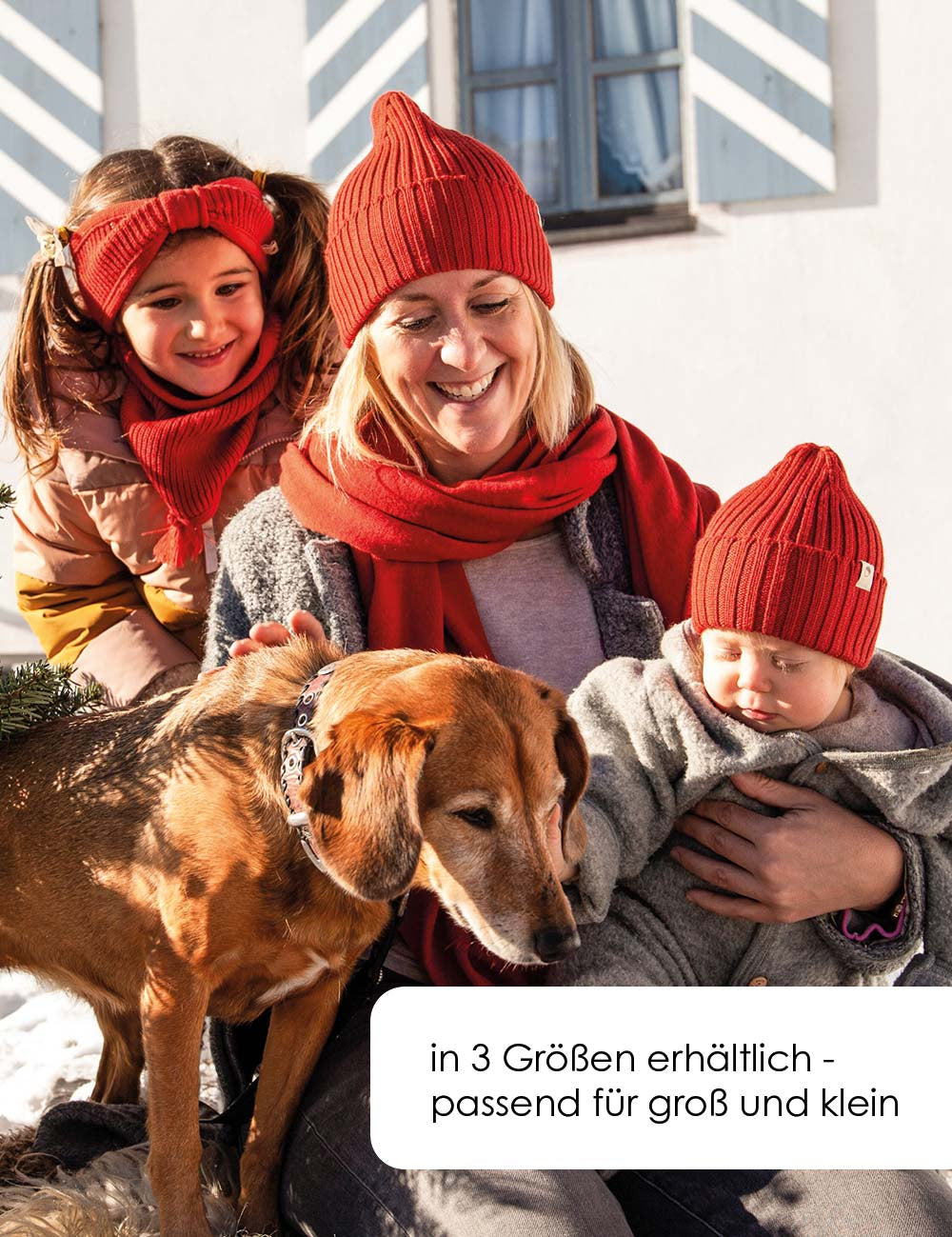 Gorro para bebé rojo