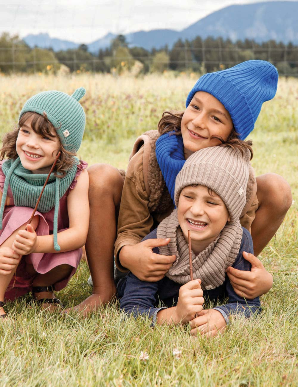Kinder Beanie beige