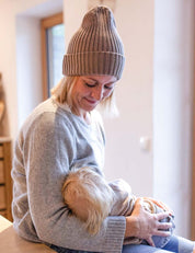 Beanie beige til voksne
