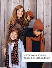 Children's scarf LEO brown/black