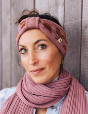 Headband LEO brown/pink