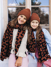 Children's scarf LEO brown/black