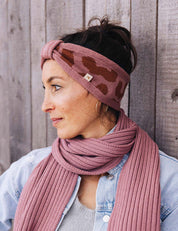 Headband LEO brown/pink
