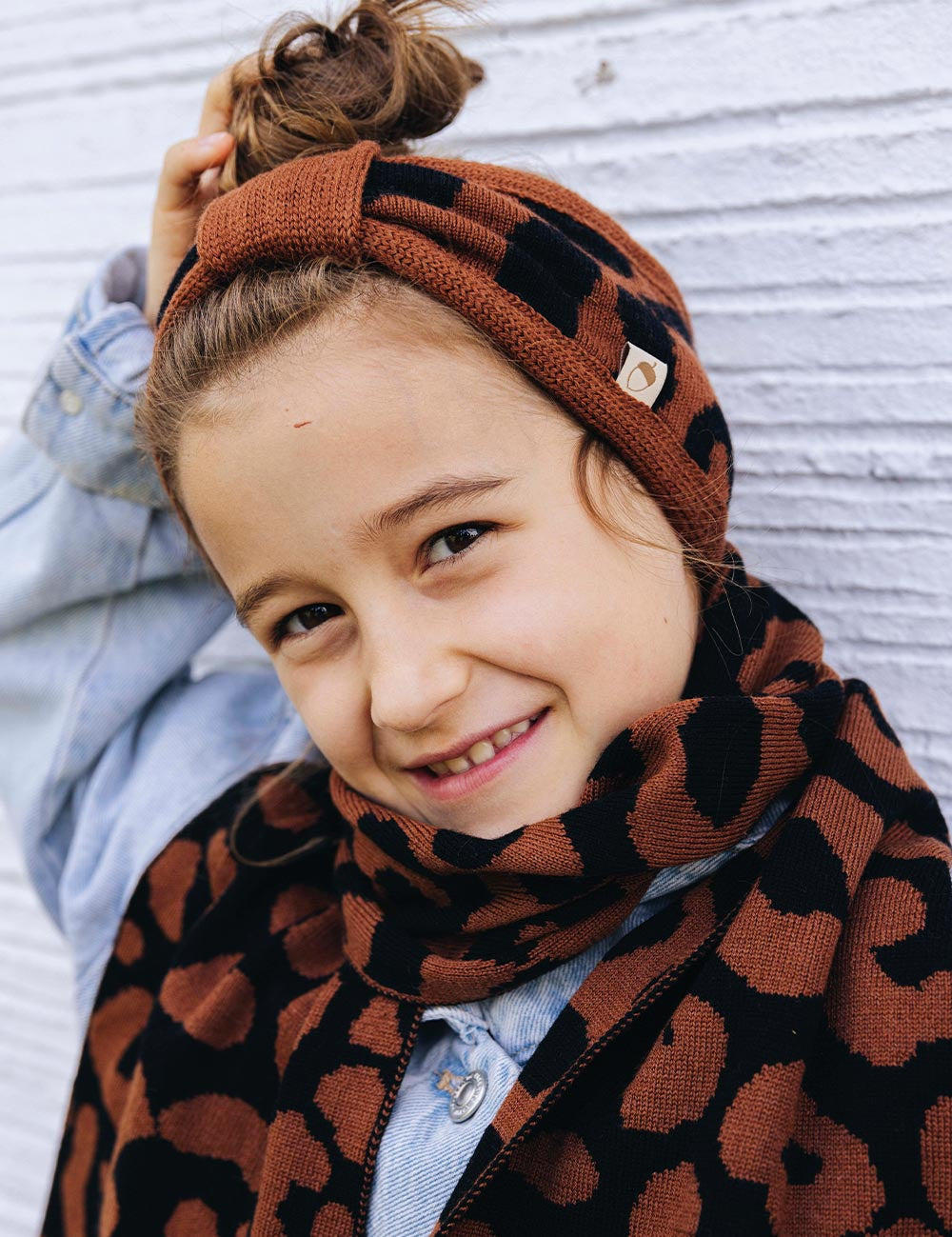 Children's headband LEO brown/black