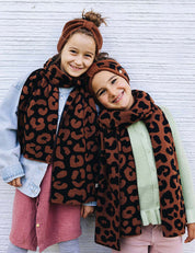Children's scarf LEO brown/black