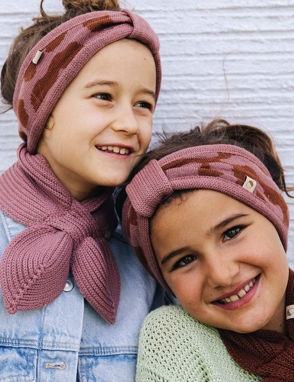 Children's headband LEO brown/pink