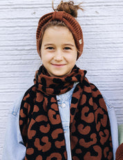 Children's scarf LEO brown/black