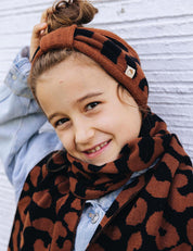 Children's scarf LEO brown/black