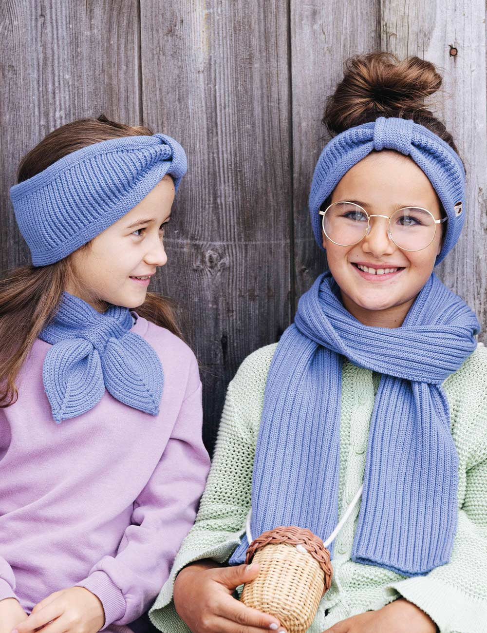 Children's headband ELLA light blue