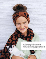 Bandeau enfant LEO marron/noir