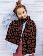 Children's scarf LEO brown/black