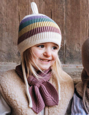 Children's bow scarf pink