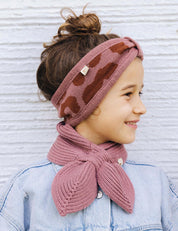 Children's headband LEO brown/pink